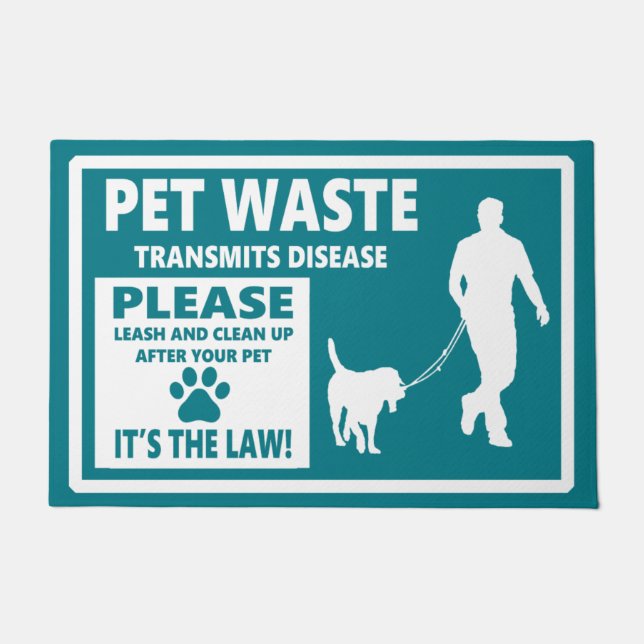 PET WASTE - Courtesy Notice Doormat (Front)