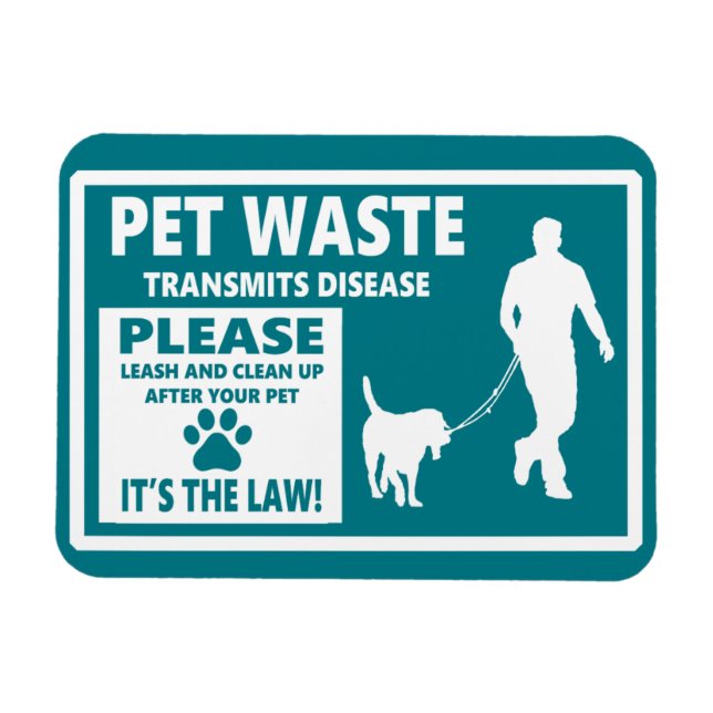 PET WASTE - Courtesy Notice Magnet (Horizontal)