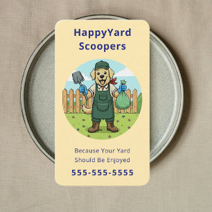 Pet Waste Removal Friendly Dog Poop Scooper Business Card