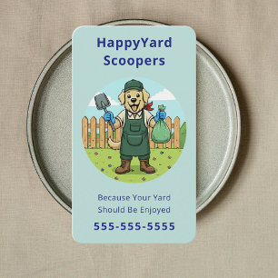 Pet Waste Removal Friendly Dog Poop Scooper Business Card