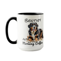  Pet Watercolor Browns Bernese PERSONALIZE