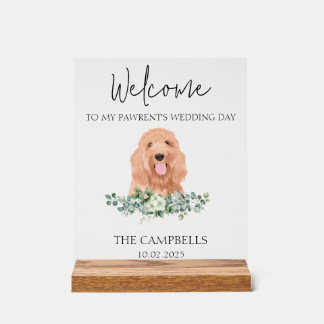 Pet Wedding Welcome Sign