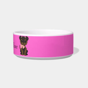 Pet YORKIE Terrier Dog water bowl or Food Dish