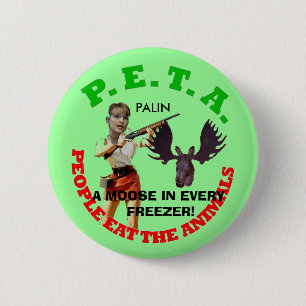 PETA, grey circle, young gun white... - Customized 2 Inch Round Button