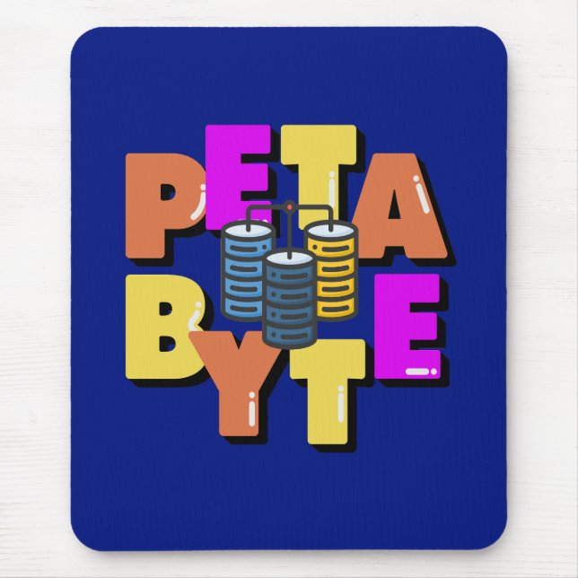 Petabyte Data Measurement Unit Mouse Pad (Front)
