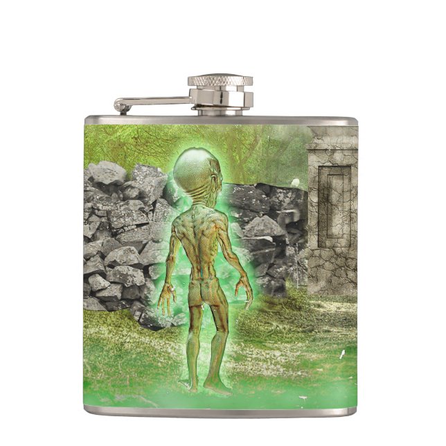 Petaca The Silent Man Hip Flask (Front)