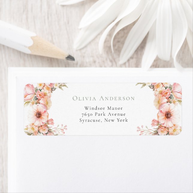 Petal and Prosecco Address Labels (Insitu)
