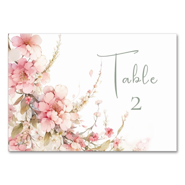 Petal and Prosecco Bridal Shower Table Number (Back)