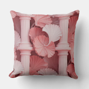 Petal Column Overlap 3D Batik Motif Throw Pillow