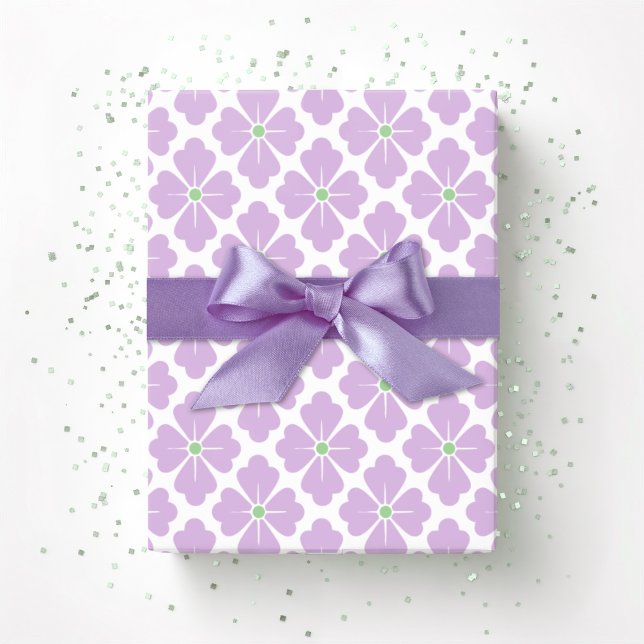 Petal Diamond in Lilac and Green Wrapping Paper (Creator Uploaded)