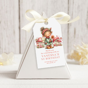 Petal Fairy 5th Birthday Pink Flowers Favour Gift  Tags
