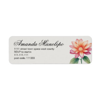 petal flower painting return adressing label