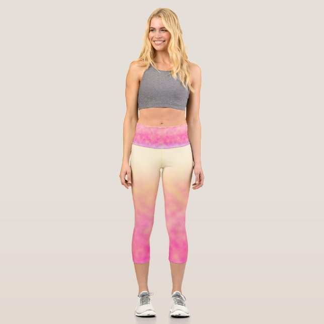 Petal Glow Capri Leggings (Front)