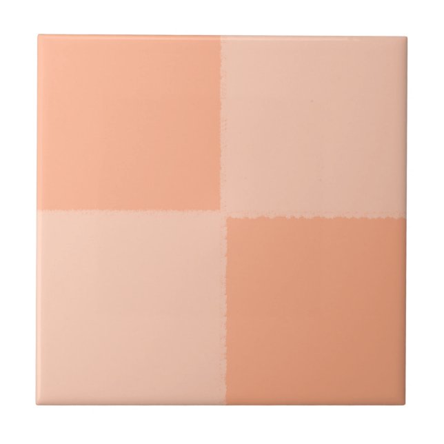 Petal glow salmon floral tile set - Pattern 3 (Front)