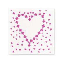 Petal Heart Paper Napkin