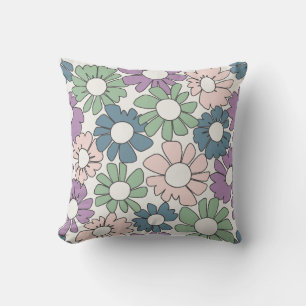 Petal Jubilee Twilight Garden Throw Pillow
