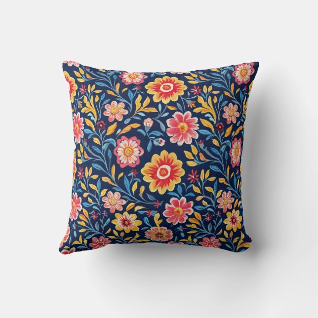 Petal Kissed Morning 16x16 Throw Pillow (Back)