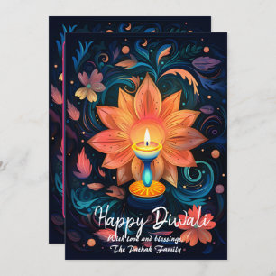 Petal Light Wishes Diwali card