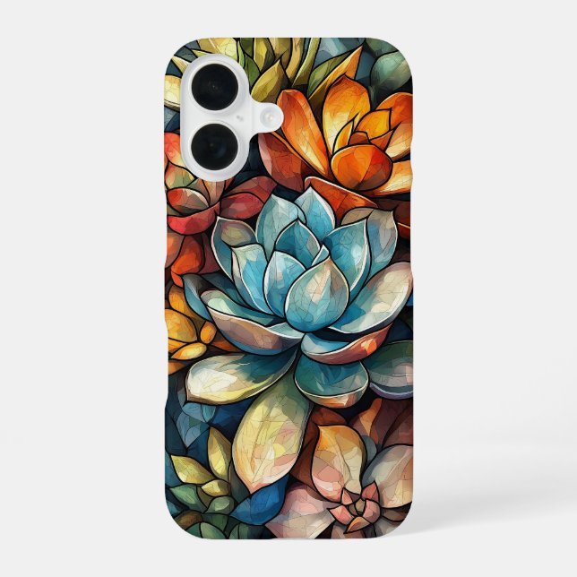 Petal Mosaic iPhone 16 Case (Back)