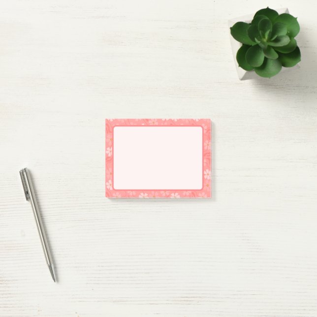 Petal Parade Pink Fun and Cheerful Post It Notes (Office)