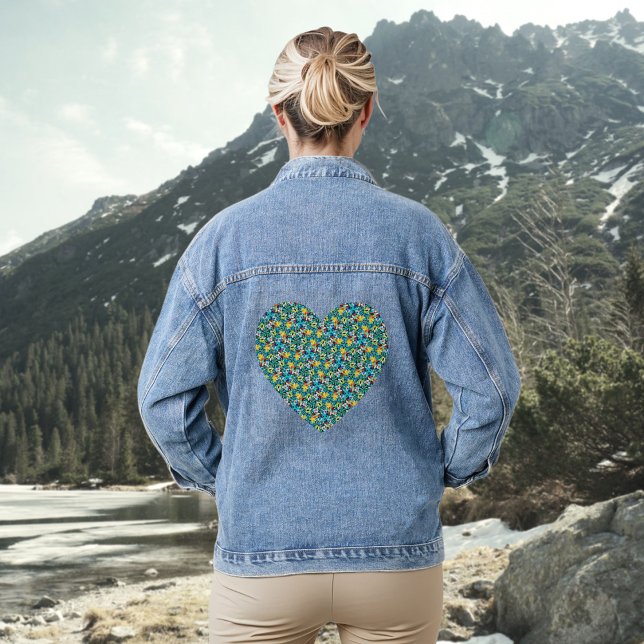 Petal Party Pattern Denim Jacket (Creator Uploaded)