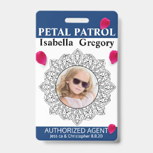Petal Patrol Flower Girl Badge