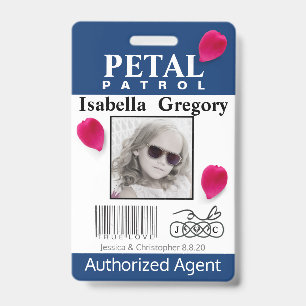 Petal Patrol Flower Girl Badge