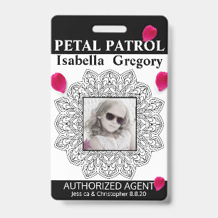 Petal Patrol Flower Girl Badge