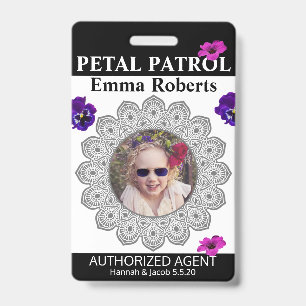 Petal Patrol Flower Girl Badge