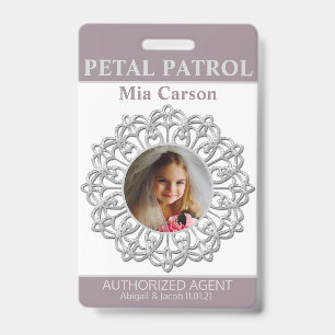 Petal Patrol Flower Girl Badge