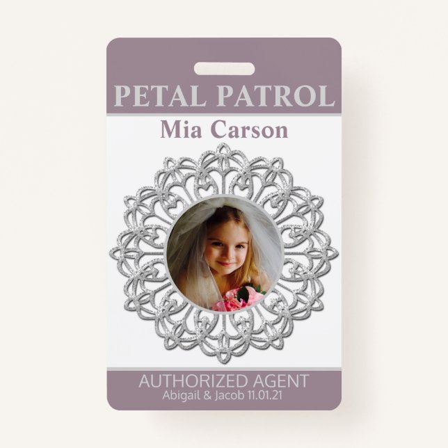 Petal Patrol Flower Girl Badge (Front)