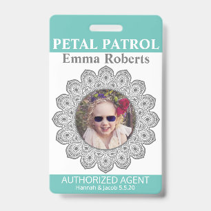 Petal Patrol Flower Girl Badge