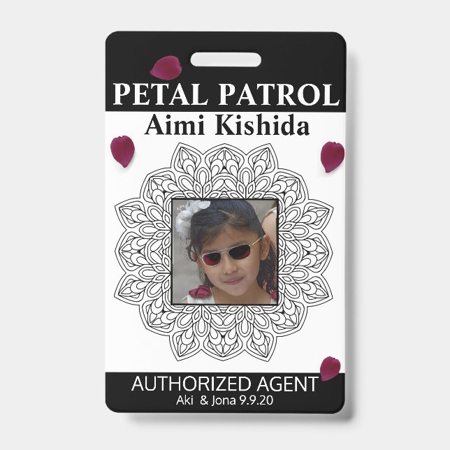 Petal Patrol Flower Girl Badge (Front)