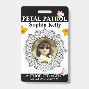 Petal Patrol Flower Girl Badge