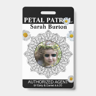 Petal Patrol Flower Girl Badge