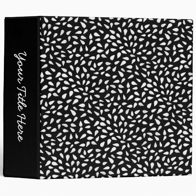Petal Pattern (2in) Black and White Binder (Front/Spine)