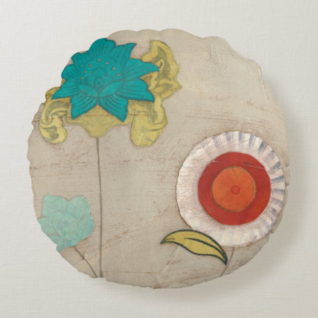 Petal Patterns I Round Pillow (Front)