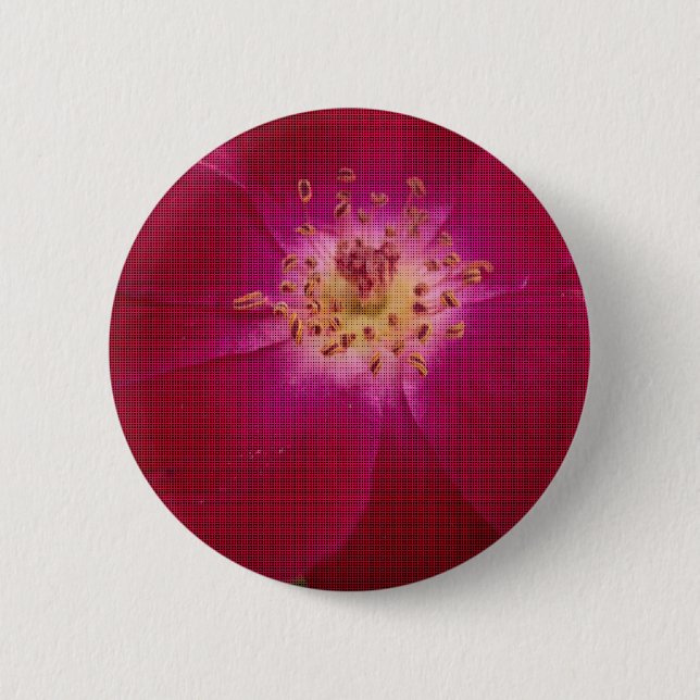 Petal Perfection: Chequered Rose Petal Pattern Art 2 Inch Round Button (Front)