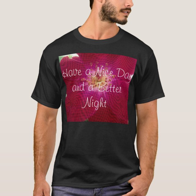 Petal Perfection: Chequered Rose Petal Pattern Art T-Shirt (Front)