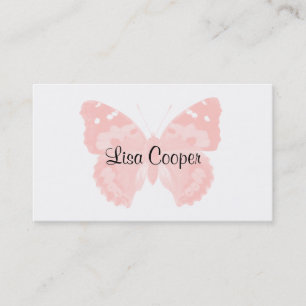 Petal Pink Butterfly Personalized Business Cards