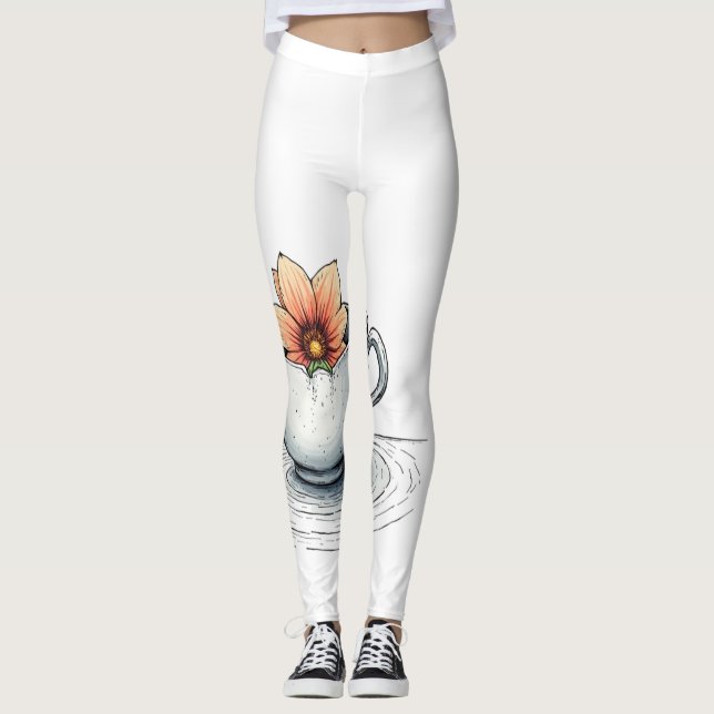Petal & Porcelain Leggings (Front)