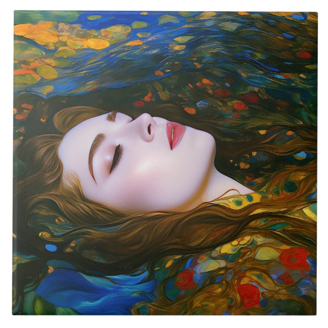 “Petal Serenity” - Women In Water Tile (Front)