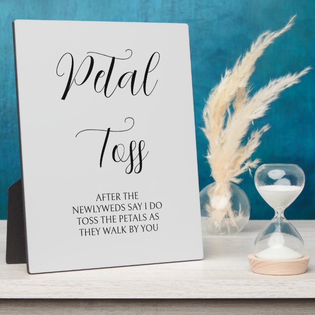 Petal Toss Sign Plaque (Side)