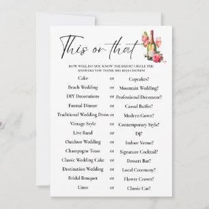 Pétales Cette ou cette douche nuptiale Carte de je