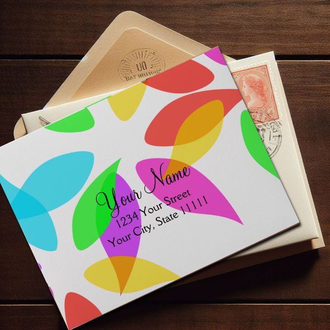 Pétales colorés Enveloppe carte RSVP (Créateur téléchargé)