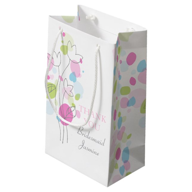 Pétales Confetti mariage Bridesmaid cadeau sac (Dos Angle)