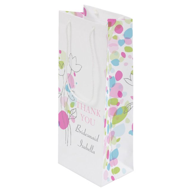 Pétales Confetti mariage Bridesmaid faveur sac à v (Devant Angle)