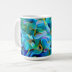 Pétales de fleurs bleues Art Mug Coffee