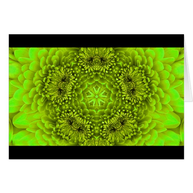 PÉTALES DE FLEURS DE DAHLIA VERTES (Devant horizontal)