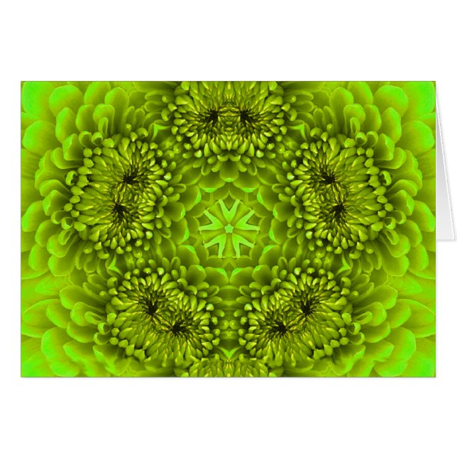 PÉTALES DE FLEURS DE DAHLIA VERTES (Devant horizontal)